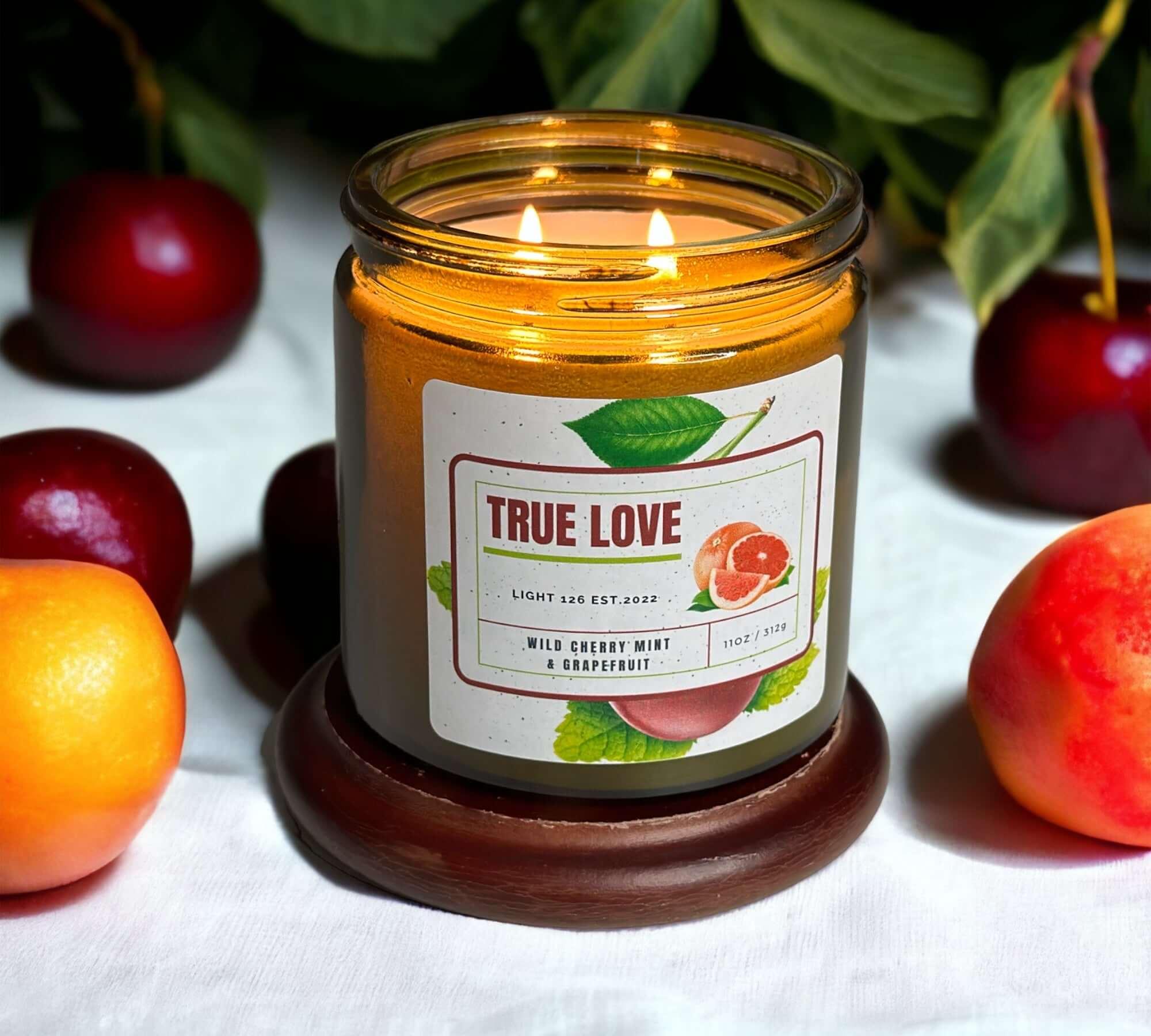 Light126 Candle Co. Wild cherry, Mint and Grapefruit Candle